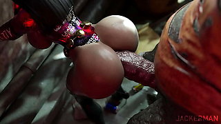 Selina's Shame - Jackerman 3D Animation - Latina with Big Boobs and Big Ass Gets Creampie from Monster