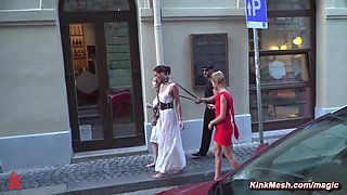 European slaves public disgraced