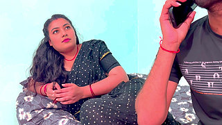 Stepmom Shared single bed and made stepson happy, full Hindi audio