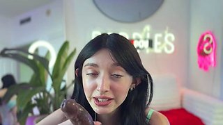 Sexy Little Brunette Teen Cutie: Petite Teen gets stretched