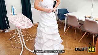 Debt4k. a redheaded babe gets banged in every hole because of her debts