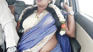 Indian Car Sex Telugu Dirty Talks.car Driver Try to Fuck Telugu Saree Stepaunty.