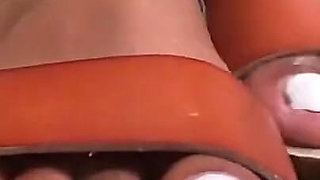 Ebony Dirty Sandal Foot Tease