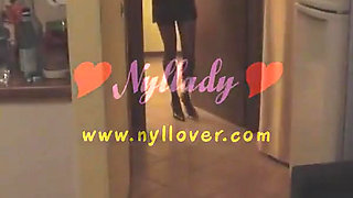 Black Stockings Shoeplay