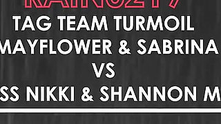 Rain0219 Tag Team Turmoil Alice Mayflower & Sabrina Jade Vs Princess Nikki & Shannon Moore