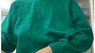 Teen Smokes And Flashes Pussy