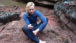 Salty Wetsuit Toe Sucking Slut