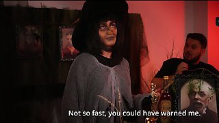 Hot Witch gulps cum, rides yam-sized pecker for young