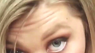 Stepsis loves me - lucky dude caught his blonde stepsister playing her pussy with dildo