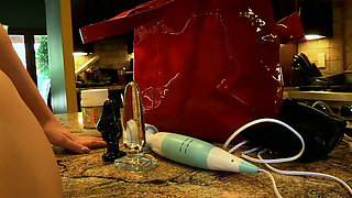 Licked Flat on the Kitchen Counter - Pale Redhead Finishes Under the Magic Wand in the Red Bed