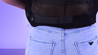 78- I'll Tease You with My Ass in Jeans and Even Take Them off! Do You Like My Ass?*4k 60fps