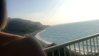 Big Boobed Blonde Masturbates With A Dildo In The Bathroom