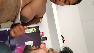 Slowly Kissed Bhabhi's Big Beautiful Boobs in the Desi Massage Center - Desi Bhabhi Boobs Suking Tamil Boy