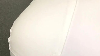 White Jean Couch Fart Destroys