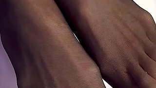 I'll Tease You in Black Lingerie & You'll Cum on My Feet