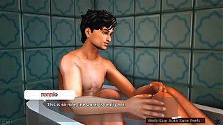 Step mommy and step son in bathtub