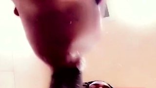 Truck Stop Blowjob - She Takes My Big Cock in the Bathroom