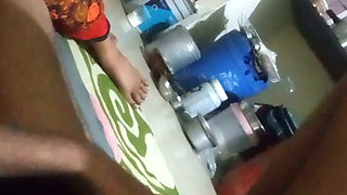 Seeing a woman in the house and making a penis stand