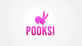 Teen with puffy nipples Scarlett B orgasms with her dildo!