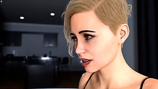 Stepmom Blowjob While Watching Movie - Big Tits MILF Deep Throats Step Son