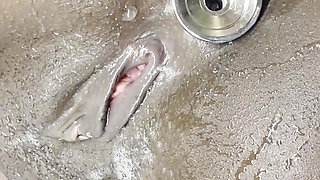 Horny Teen Girl +18yrs Gets Naughty in the Shower Recording Video 4 Her Lecturer Lover!
