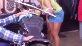 German part time secretary gets fucked by master and journeyman in the workshop