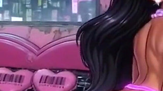 Funny Cartoon Girl Topless, Ai Animation