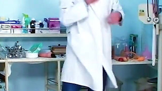 Horny doctor helper ird caught by doctor masturbating and gets fucked