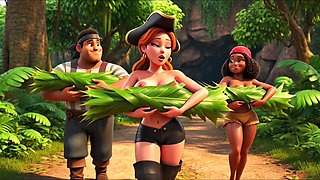 Sensual Pirate Adventure: Building the Tropical Hideout. Created by AI