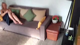 Amateur Blonde Mature Wife Swallows Cum After Hardcore Sex on Sofa - Homemade POV